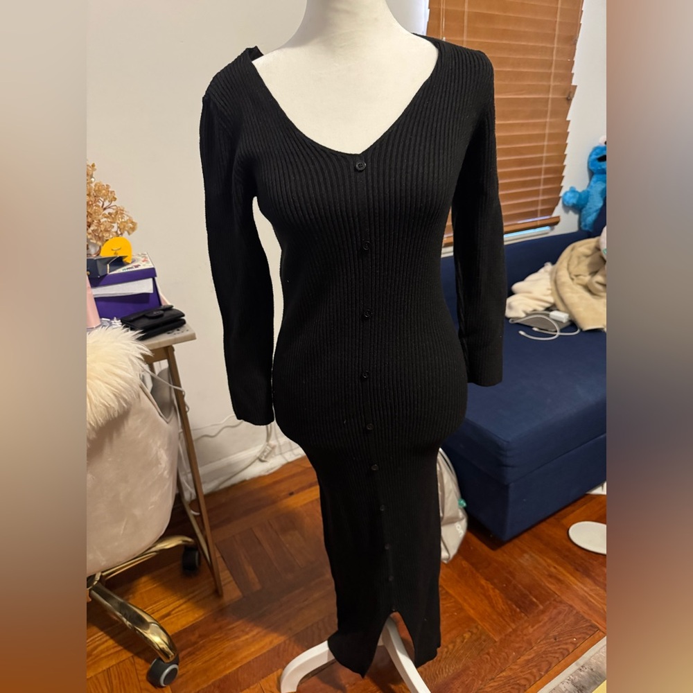 Pietro Brunelli Black Long Sleeve Dress